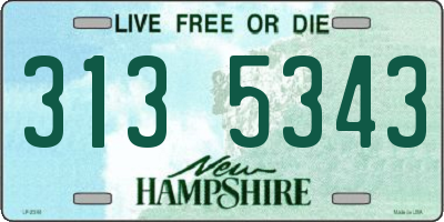 NH license plate 3135343