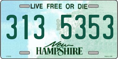NH license plate 3135353