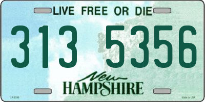 NH license plate 3135356