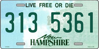 NH license plate 3135361