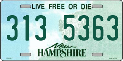 NH license plate 3135363