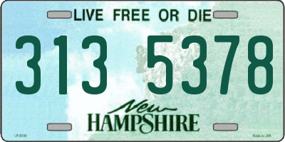 NH license plate 3135378