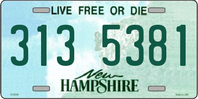 NH license plate 3135381