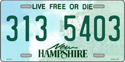 NH license plate 3135403