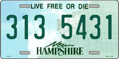 NH license plate 3135431