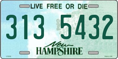 NH license plate 3135432