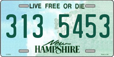 NH license plate 3135453
