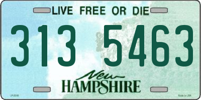 NH license plate 3135463