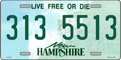 NH license plate 3135513