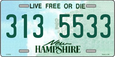 NH license plate 3135533