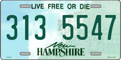 NH license plate 3135547