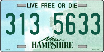 NH license plate 3135633