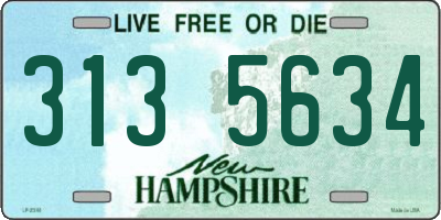 NH license plate 3135634