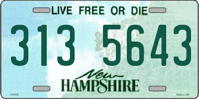 NH license plate 3135643