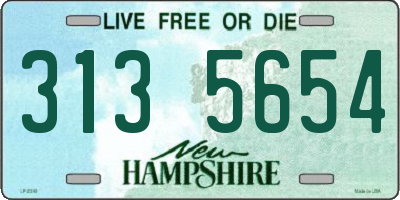 NH license plate 3135654