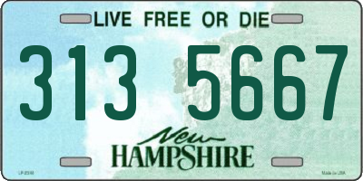 NH license plate 3135667