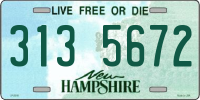 NH license plate 3135672