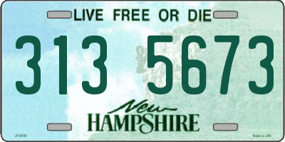 NH license plate 3135673