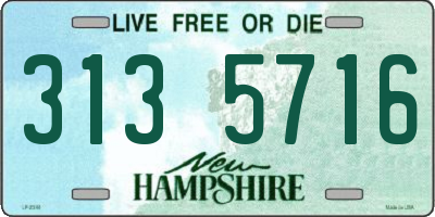 NH license plate 3135716