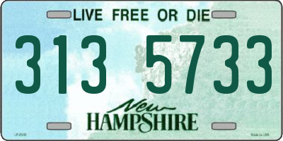 NH license plate 3135733