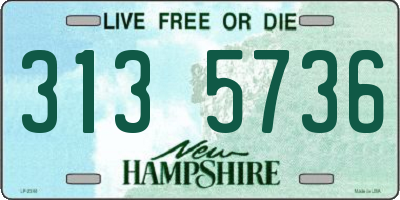 NH license plate 3135736