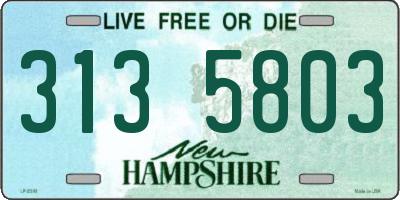 NH license plate 3135803