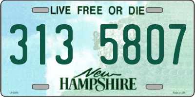 NH license plate 3135807