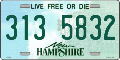 NH license plate 3135832