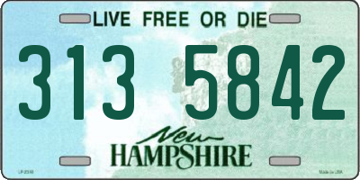 NH license plate 3135842