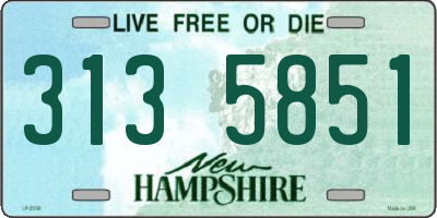 NH license plate 3135851