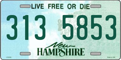 NH license plate 3135853
