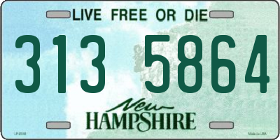 NH license plate 3135864