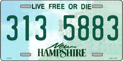 NH license plate 3135883
