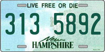 NH license plate 3135892