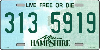 NH license plate 3135919