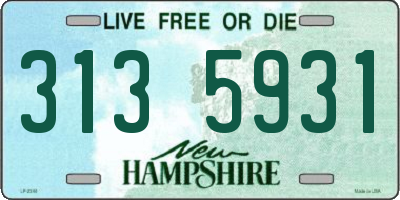 NH license plate 3135931