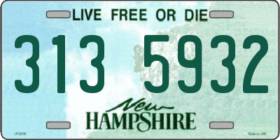 NH license plate 3135932