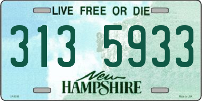 NH license plate 3135933