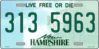NH license plate 3135963