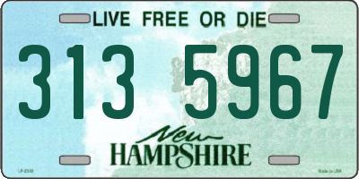 NH license plate 3135967
