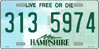 NH license plate 3135974