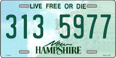 NH license plate 3135977