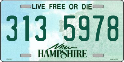 NH license plate 3135978