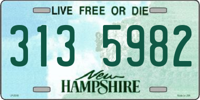 NH license plate 3135982