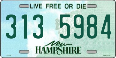NH license plate 3135984