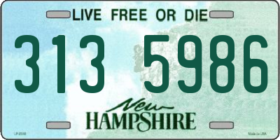 NH license plate 3135986