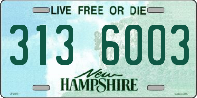 NH license plate 3136003