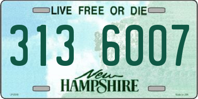 NH license plate 3136007