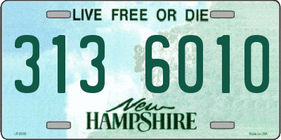 NH license plate 3136010