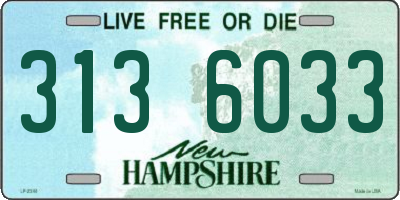 NH license plate 3136033